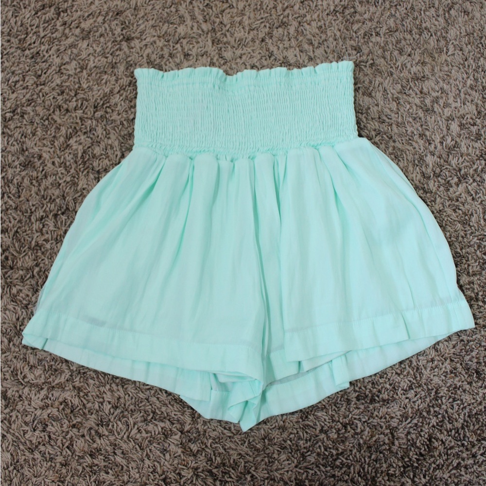 Mint Green High-Waisted Women Shorts